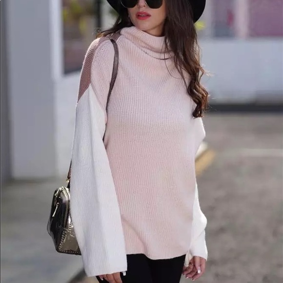 GRACEY’S Color Block Oversized Pullover Sweater - Picture 5 of 6